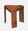 Avina Side Table In Natural Teak Finish