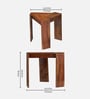 Avina Side Table In Natural Teak Finish