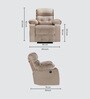 Avion Fabric Motorized  1 Seater Recliner In Beige Colour