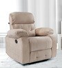Avion Fabric Motorized  1 Seater Recliner In Beige Colour