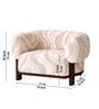 Avis Beige Wave Pattern Teak Wood Chair With Suede Fabric Avis Beige Wave Pattern Teak Wood Chair With Suede Fabric