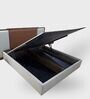 Avo Upholstered King Size Bed In Honey Gold Finish In Honey Gold Finish With Hydraulic Storage