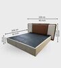 Avo Upholstered King Size Bed In Honey Gold Finish In Honey Gold Finish With Hydraulic Storage