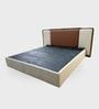 Avo Upholstered King Size Bed In Honey Gold Finish In Honey Gold Finish With Hydraulic Storage