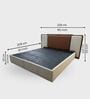Avo Upholstered King Size Bed In Honey Gold Finish In Honey Gold Finish Without Storage