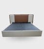 Avo Upholstered Queen Size Bed In Honey Gold Finish In Honey Gold Finish Without Storage