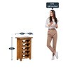 Avyanna Solid Wood Bar Cabinet In Natural Finish