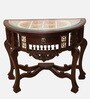 Awadh-Ii Solid Wood Console Table in Walnut Colour