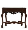 Awadh Teak Wood Console Table in Walnut Finish