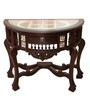 Awadh Teak Wood Console Table in Walnut Finish