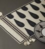 Awadh White Printed Cotton 60x15 Inches Table Runner