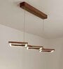 Awry 36 Brown Wooden LED Hanging Lamp