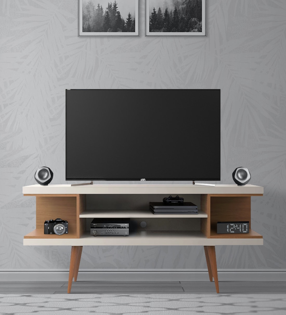 Buy Axel TV Unit in Natural & White Finish by Colibri Online TV