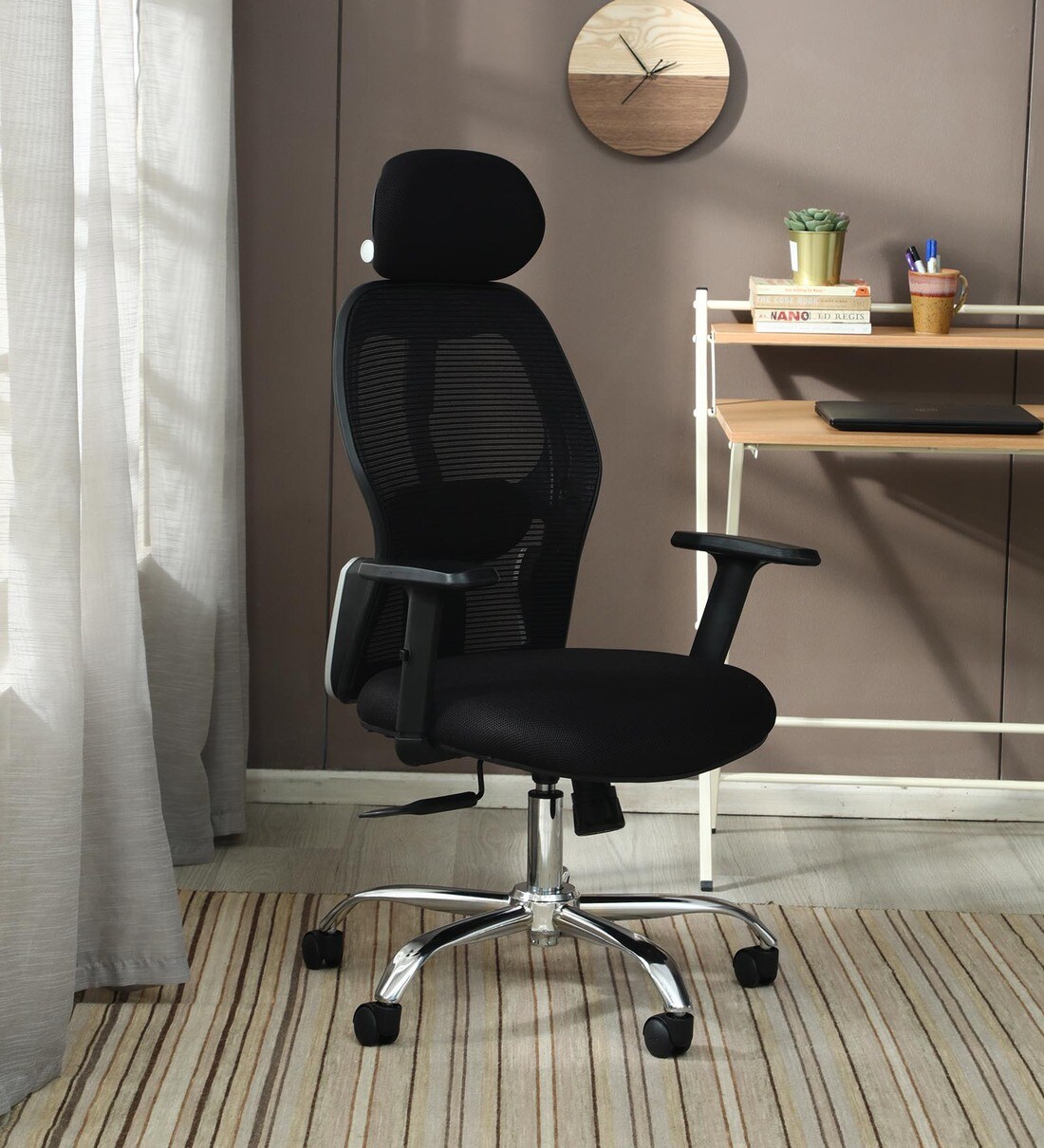 Buy Axis High Back Ergonomic Chair in Black Colour by Star India Online
