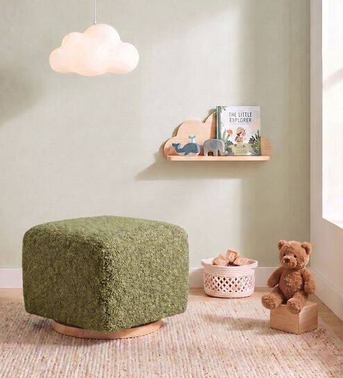 Axel Pouffe In Forest Green Colour