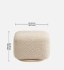 Axel Pouffe In Ivory Colour