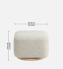 Axel Pouffe In Ivory Colour