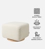 Axel Pouffe In Ivory Colour