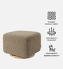 Axel Pouffe In Taupe Colour
