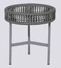 Axle Metal Outdoor Coffee Table in Grey & Grey Finish