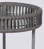 Axle Metal Outdoor Coffee Table in Grey & Grey Finish