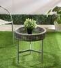 Axle Metal Outdoor Coffee Table in Grey & Grey Finish