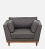 Axton Fabric 1 Seater Sofa in Grey Colour