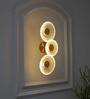 Axton Integrated LED Metal 3-Light Wall Light (Frosted White)
