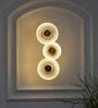 Axton Integrated LED Metal 3-Light Wall Light (Frosted White)