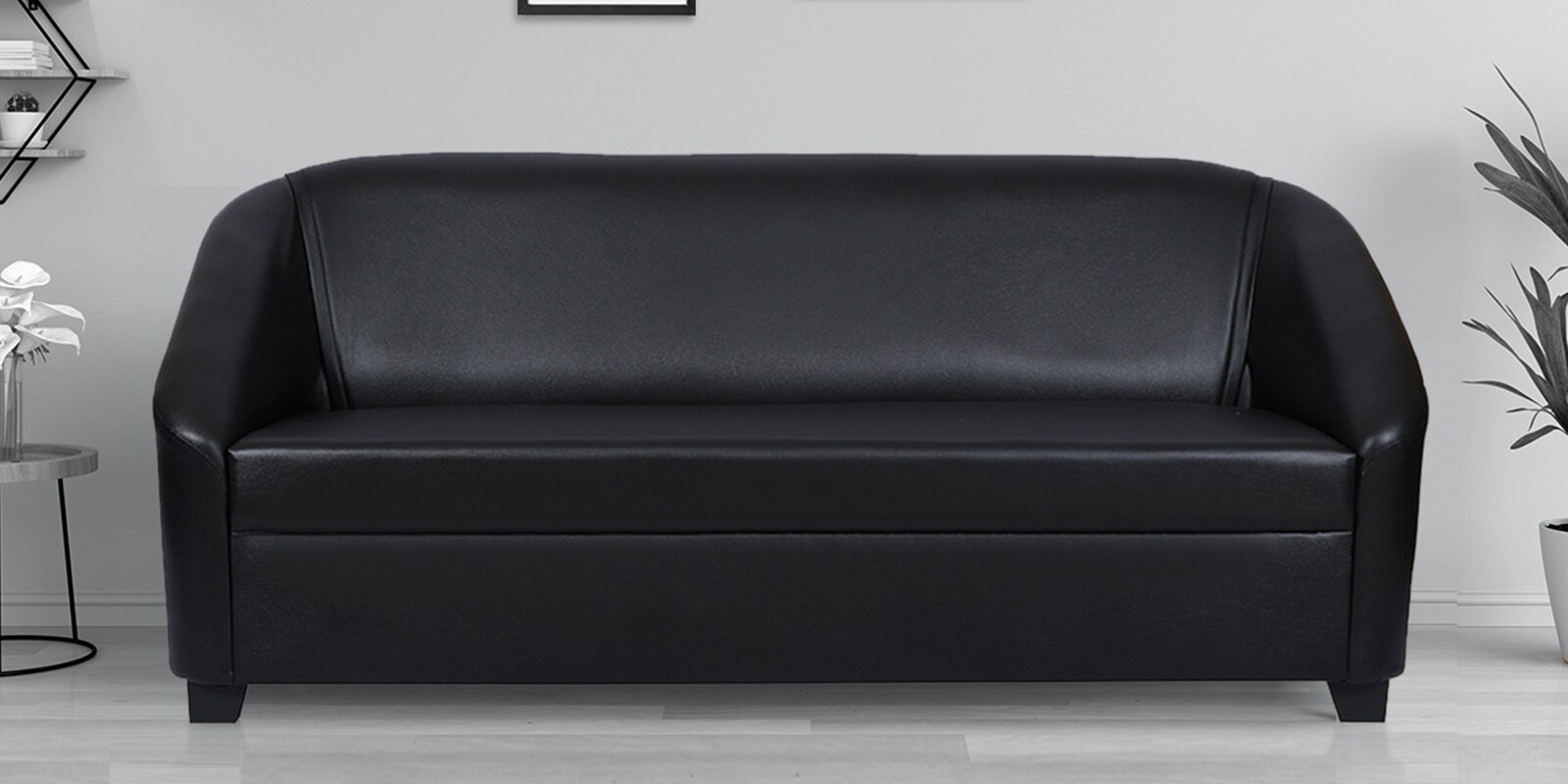 Ayuno 3 seater sofa in Black Colour Ayuno 3 seater sofa in Black Colour