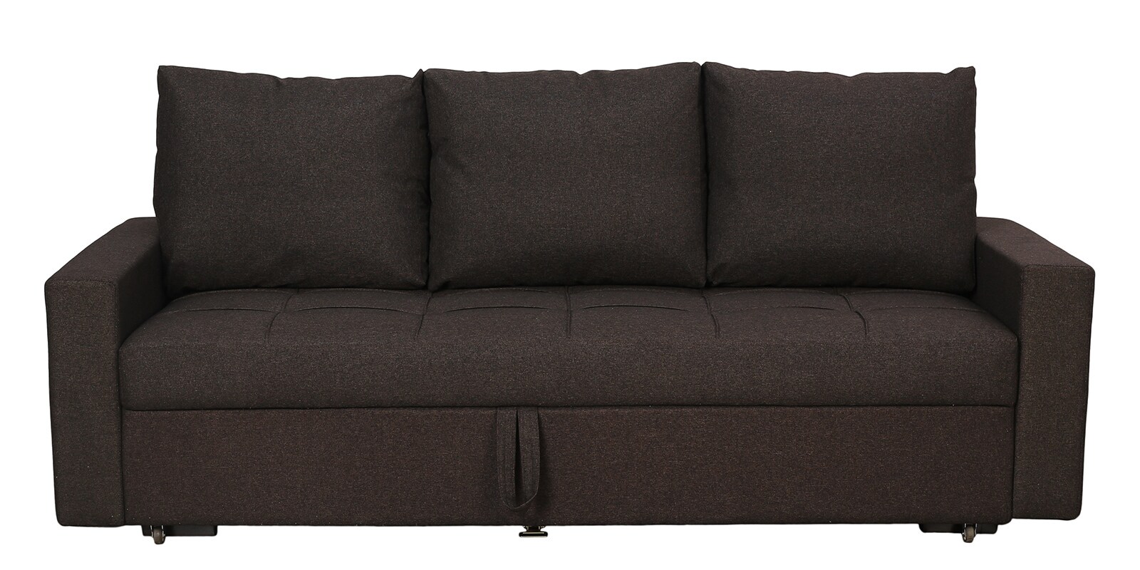 Buy Ayusho Fabric PullOut Sofa Cum Bed in Brown Colour with Storage at 25 OFF by Vittoria