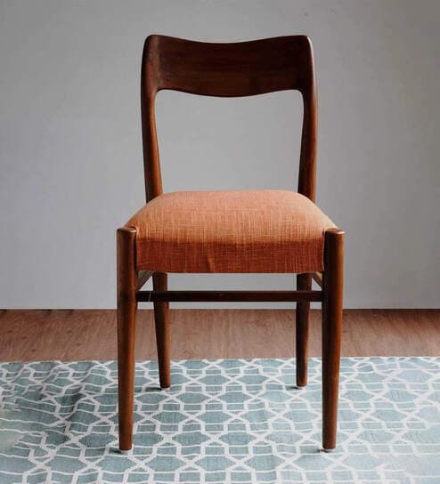 Ays Retro Dining Chair In Natural Teak Finish
