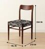 Ay'S Retro Dining Chair In Black Floral
