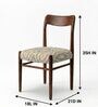 Ay'S Retro Dining Chair In Printed Beige Colour