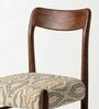 Ay'S Retro Dining Chair In Printed Beige Colour