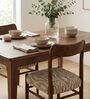 Ay'S Retro Dining Chair In Printed Beige Colour