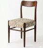 Ay'S Retro Dining Chair In Printed Beige Colour