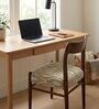 Ay'S Retro Dining Chair In Printed Beige Colour