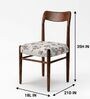 Ay'S Retro Dining Chair In Printed white Colour