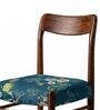 Ay'S Retro Dining Chair In Teal Floral