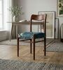 Ay'S Retro Dining Chair In Teal Floral