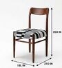 Ay'S Retro Dining Chair In White And Black Colour