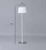Aylen Grey Fabric Shade Club Floor Lamp With Metal Base