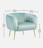 Aylin Velvet Fabric Chair In Light Blue Colour Aylin Velvet Fabric Chair In Light Blue Colour