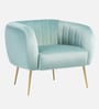 Aylin Velvet Fabric Chair In Light Blue Colour Aylin Velvet Fabric Chair In Light Blue Colour