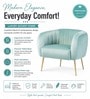 Aylin Velvet Fabric Chair In Light Blue Colour Aylin Velvet Fabric Chair In Light Blue Colour