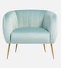 Aylin Velvet Fabric Chair In Light Blue Colour Aylin Velvet Fabric Chair In Light Blue Colour
