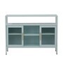 Ayra Metal Crockery Unit with Glass Swing Doors Modern Design and Multi-Purpose Kitchen Storage