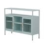 Ayra Metal Crockery Unit with Glass Swing Doors Modern Design and Multi-Purpose Kitchen Storage