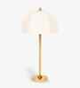 Ayra Gold Metal Table Lamp with White Fabric Shade